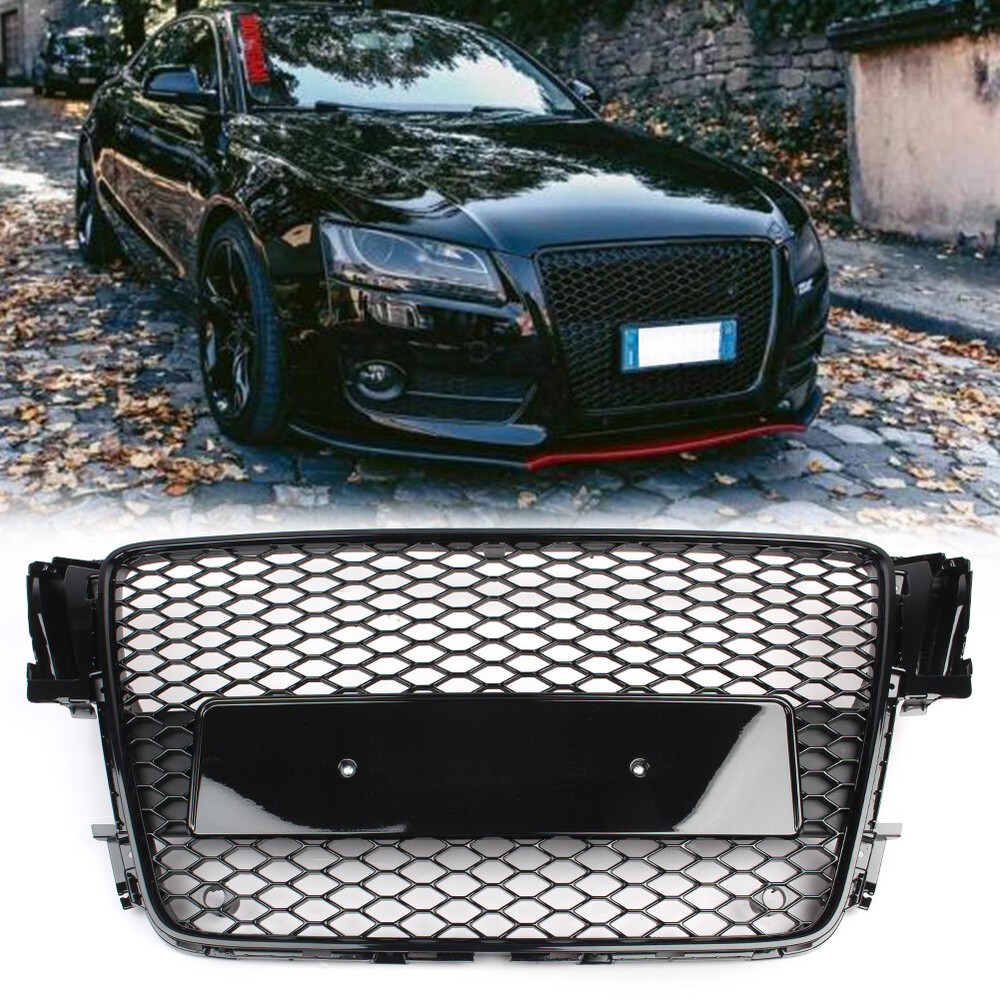 HONEYCOMB SPORT MESH RS5 STYLE HEX GRILLE GRILL BLACK FOR 08-12 AUDI A5/S5 B8 US