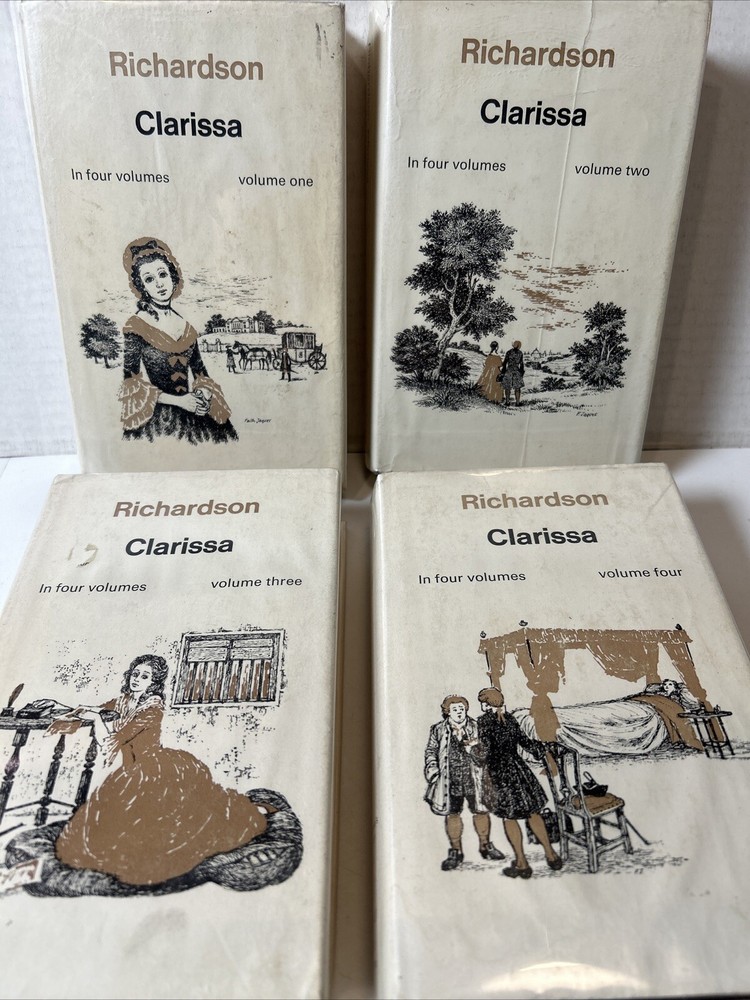 *Rare* Clarissa By Samuel Richardson Volume 1-4 Complete HC/DJ VG