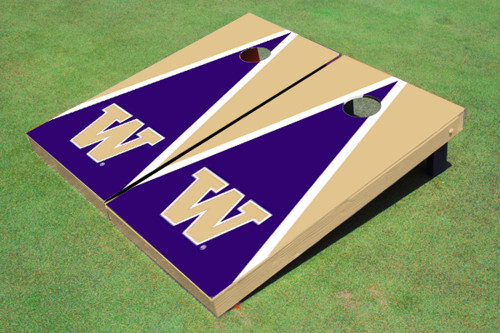 UW Huskies Purple & Gold Triangle Cornhole Set