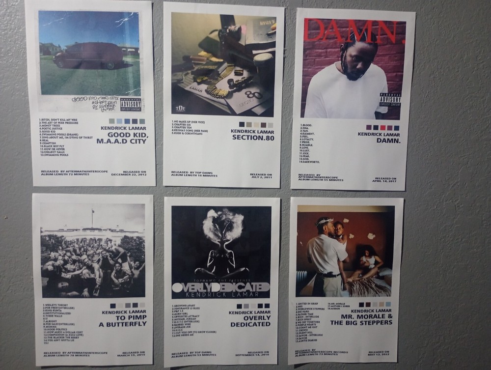 Kendrick Lamar Poster LOT of 9 8x11 7/8 