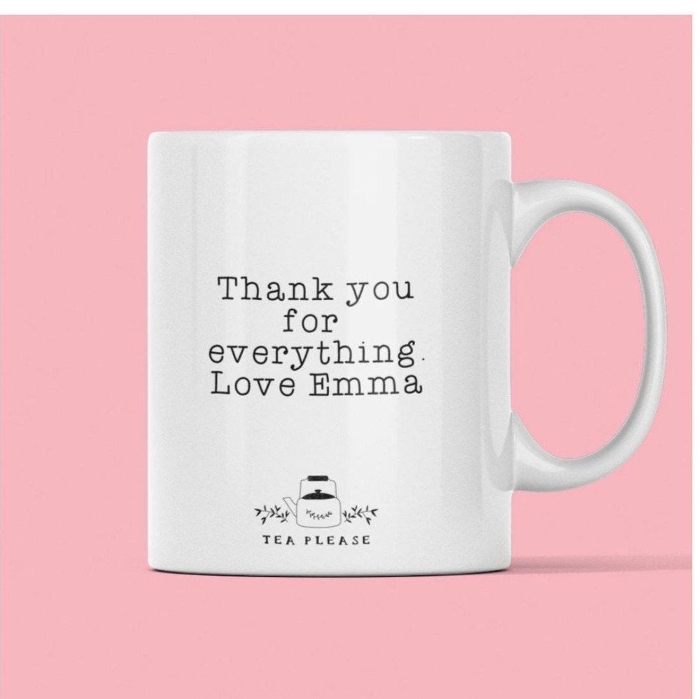 Personalised Teacher Mug Thank You For Helping Me Grow Teacher Mug Personalise