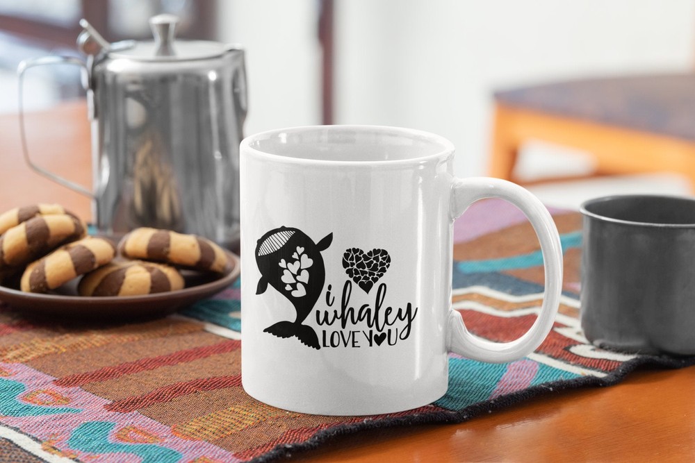 Whale Mug For Him Her Funny Coffee Mug I Whaley Love You Pun Mug Cute Valentines