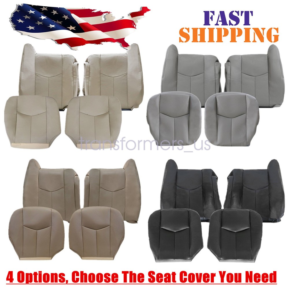 Front Leather Seat Cover For 2003 2004 2005 2006 Chevy Tahoe Suburban GMC Yukon