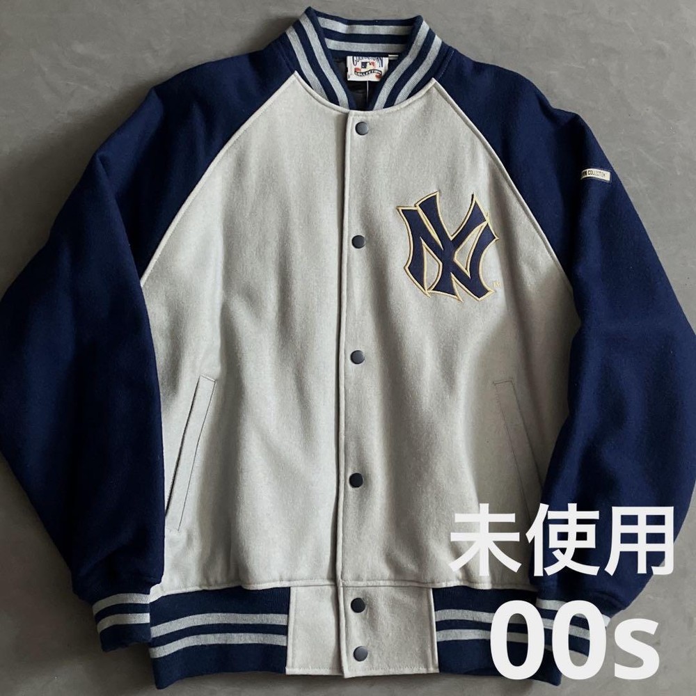 2000 Vintage Yankees Stadium Jacket Navy Gray M Rare Size 64cm 67cm