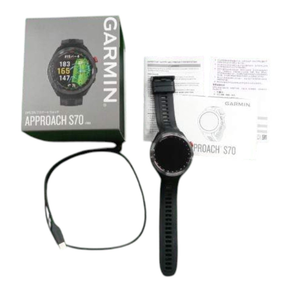 Garmin Approach S70 GPS Golf Smartwatch Black Waterproof Fitness Tracker Used