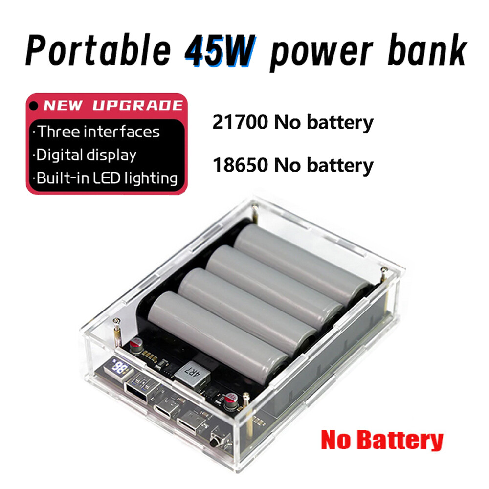 45W Portable Charger power bank w/Digital display & 3 interfaces Phone charger