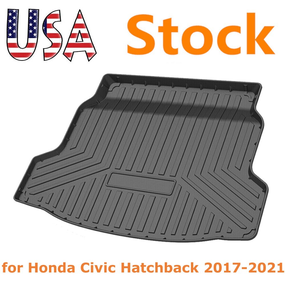 TPO Trunk Tray Boot Liner Floor Cover Mat for 2017-2021 Honda Civic Hatchback