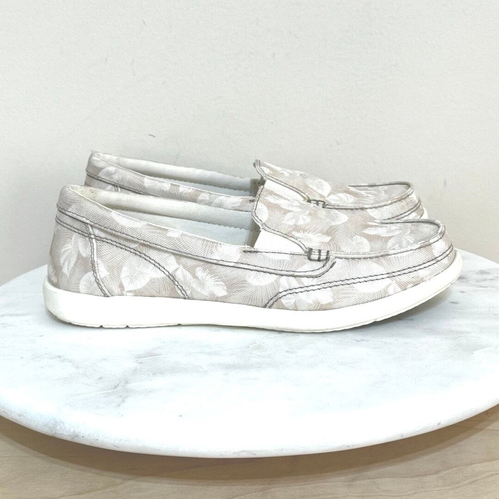 Crocs Walu II Women's Slip On Floral Canvas Boat Shoes Size 6