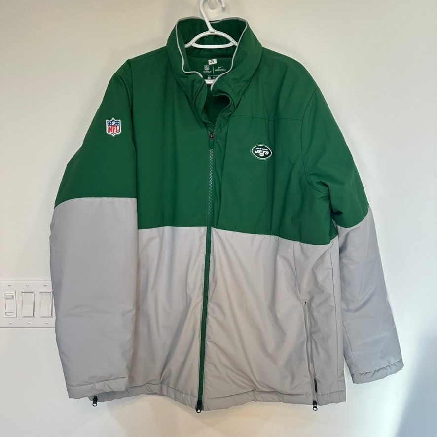 New York Jets Nike NFL XXL Mens On Field Winter Jacket Nike Shield Team Issued