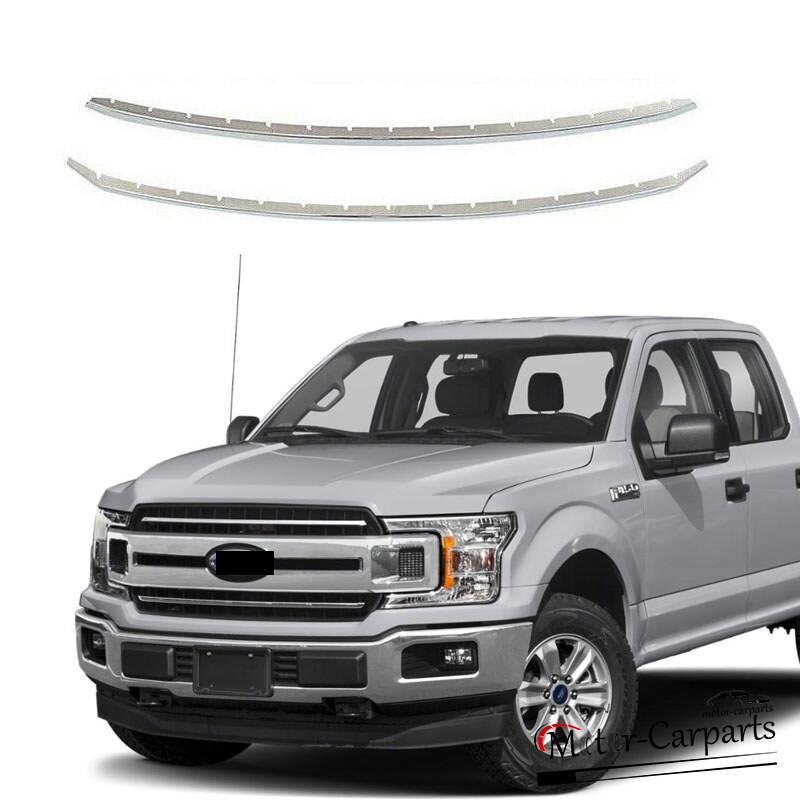 Snap Grille Covers For 2018-2020 Ford F150 XL Chrome Upper & Lower Grill Cover