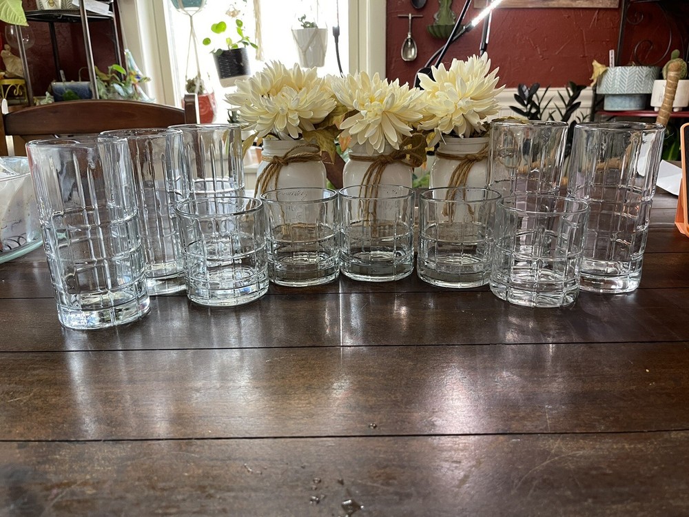Anchor Hocking Tartan Clear Manchester Old Fashioned Set Of 10