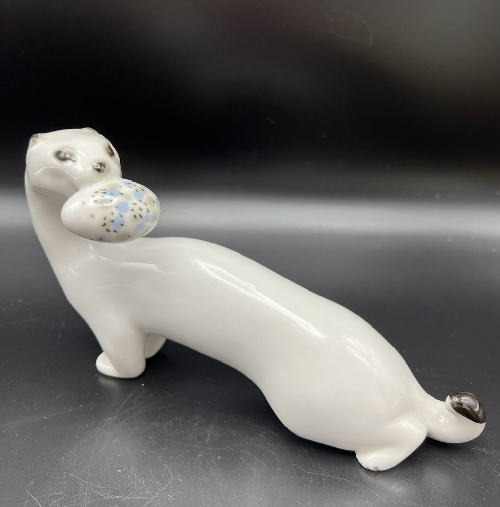 Vintage  Lomonosov Porcelain Mongoose / Weasel  Figurine USSR INV1