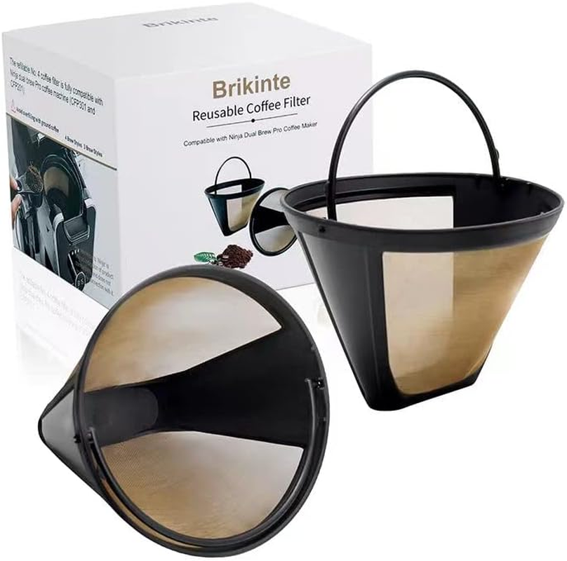 Ninja Dual Brew Coffee Maker Reusable #4 Coffee Filter 2-Pack