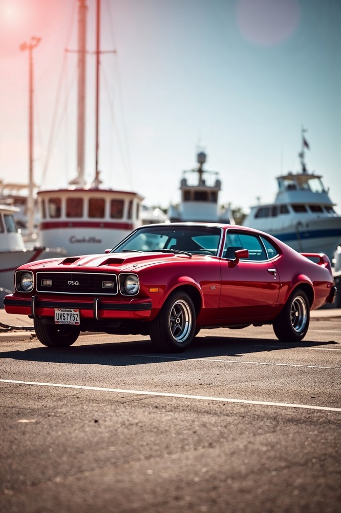 Automobile 1975 Ford Mustang Car 4 X 6 High Quality Photo Art Print