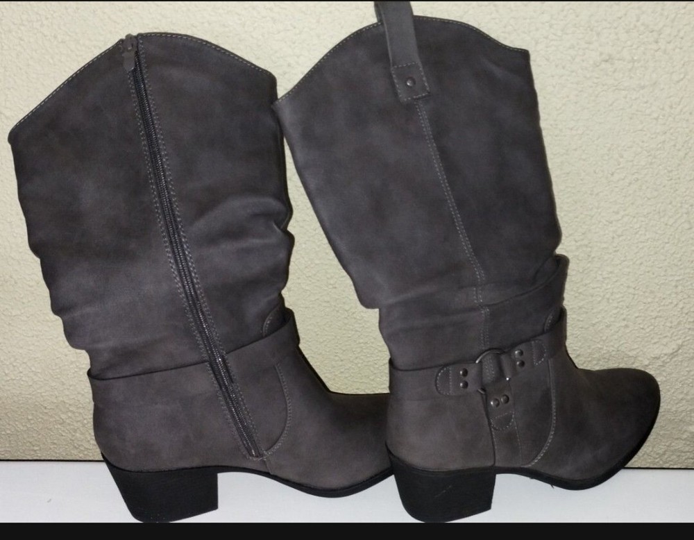 Global Win Womens Gray Fashion Boots Size 9