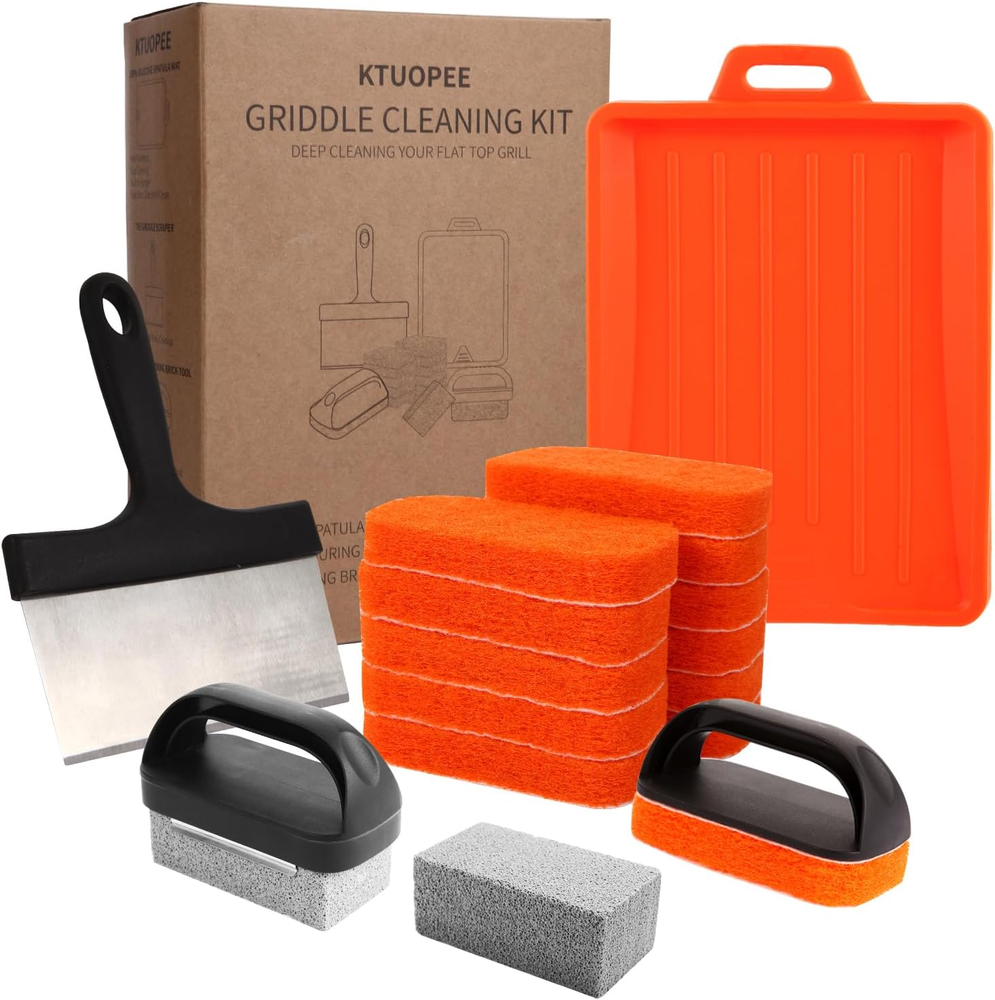 Upgraded 18-Piece Blackstone Griddle Cleaning Kit for Flat Top Grills
