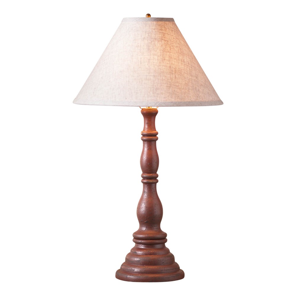 Davenport Lamp in Americana Red with Shade