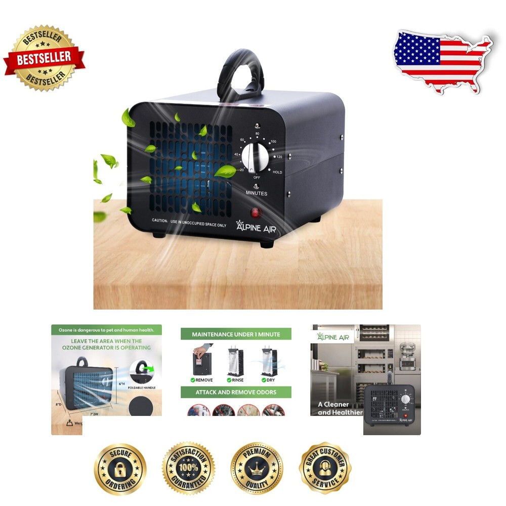 Commercial & Residential Ozone Generator - High Power Odor Eliminator 350 sq ft