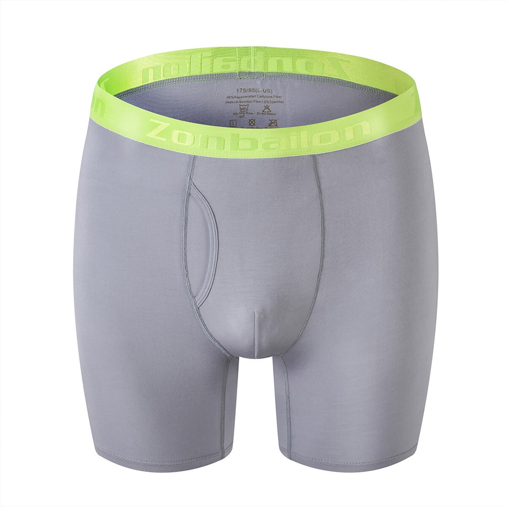 Mens Underwear Boxer Briefs Big And Tall Bamboo Fiber Comfort Fit Male Boxers