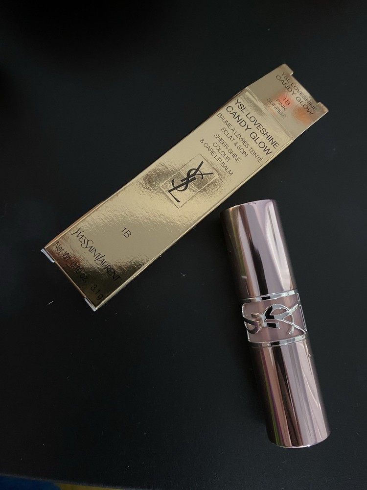 Yves Saint Laurent Loveshine Candy Glow Lip Balm in 1B Pink Sunrise 3.1g New