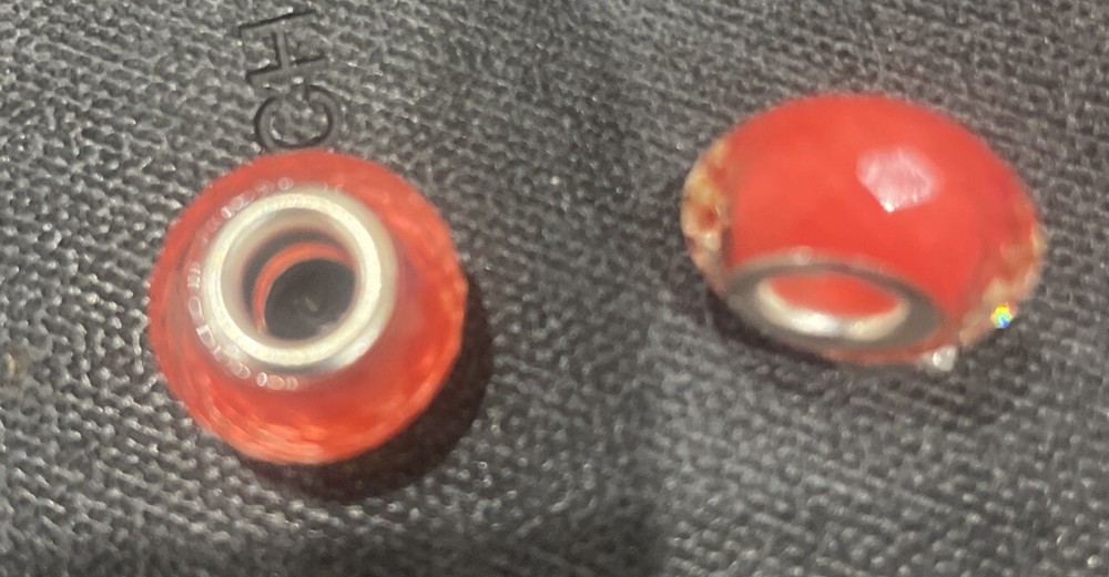 Handcrafted Red Faceted Glass Mothers Day Pandora-Style Charm with Free P&P-image