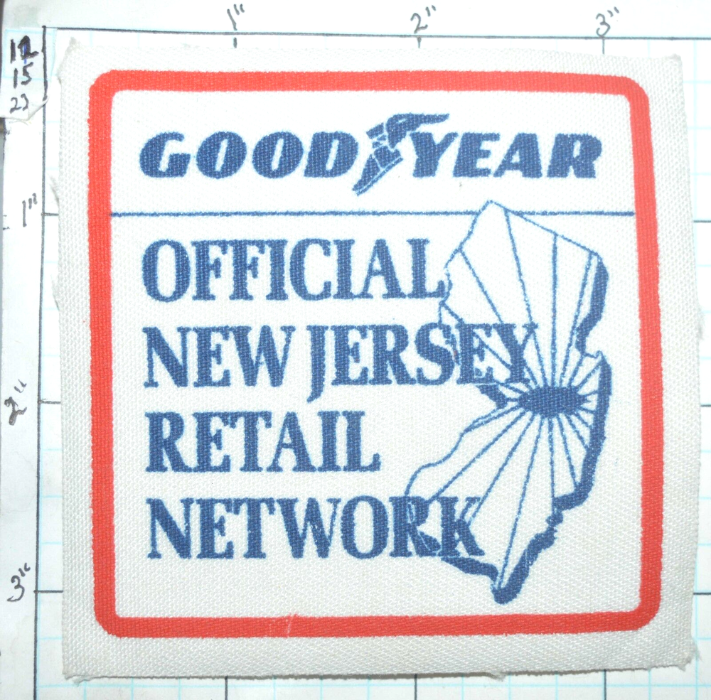 GOOD YEAR TIRES ADVERTISE OFFICIAL NEW JERSEY RETAIL NETWORK SCREEN PRINT PATCH-image