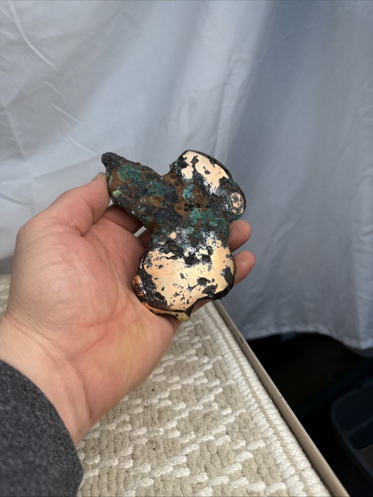 Michigan Float Copper Specimen Semi-Polished Keweenaw Peninsula And Mohawkite?