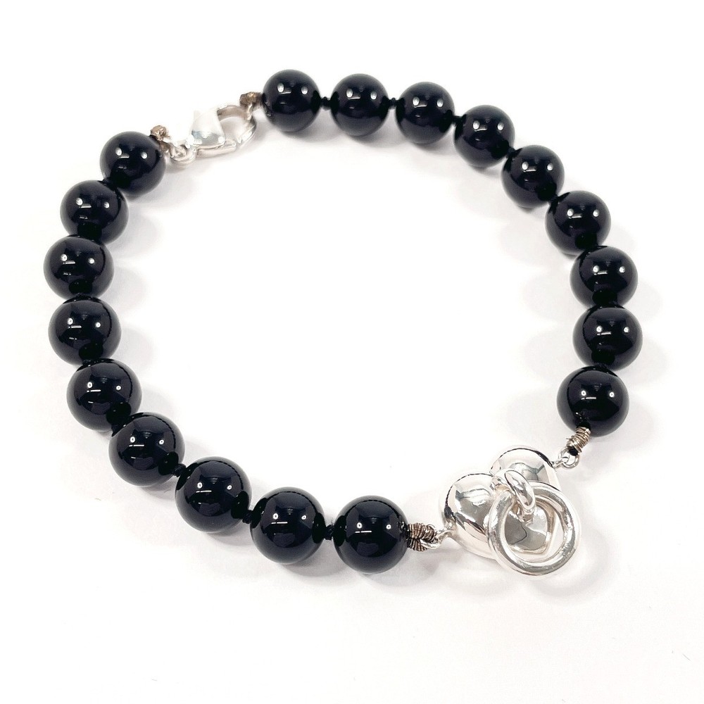 Tiffany & Co.    Bracelet Heart Knock Silver925 Onyx Stone Black Accessory  from