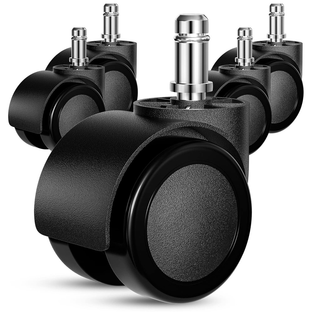 Heavy Duty 2-Inch Office Chair Wheels Replacement Set of 5