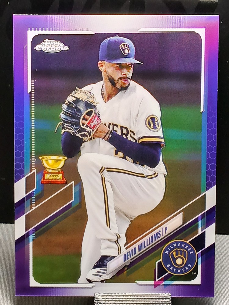 2021 Topps Chrome Devin Williams Purple Refractor #98 /299 Brewers