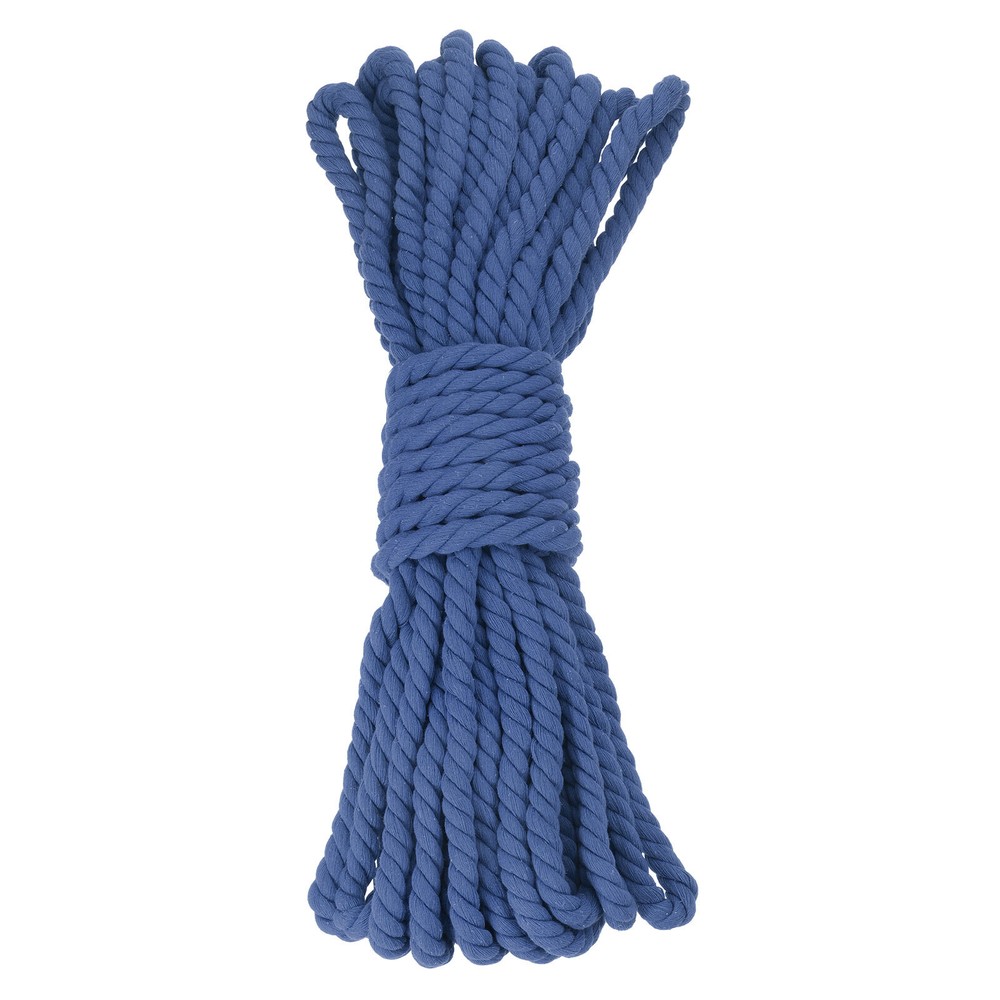 0.5 Inch 50 Feet Macrame Cord, Cotton Cord Rope String - Dark Blue
