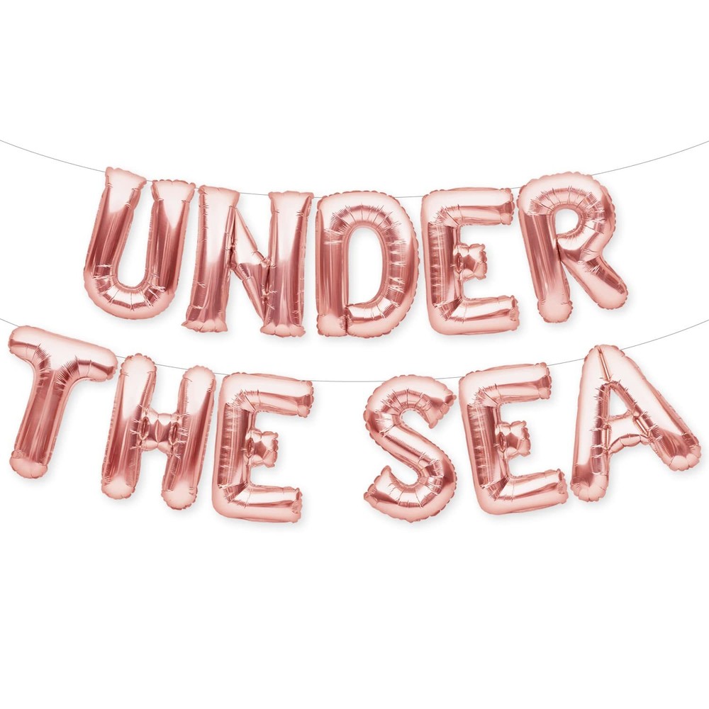 PartyForever UNDER THE SEA Balloons Banner Rose Gold Birthday Party Decoratio...