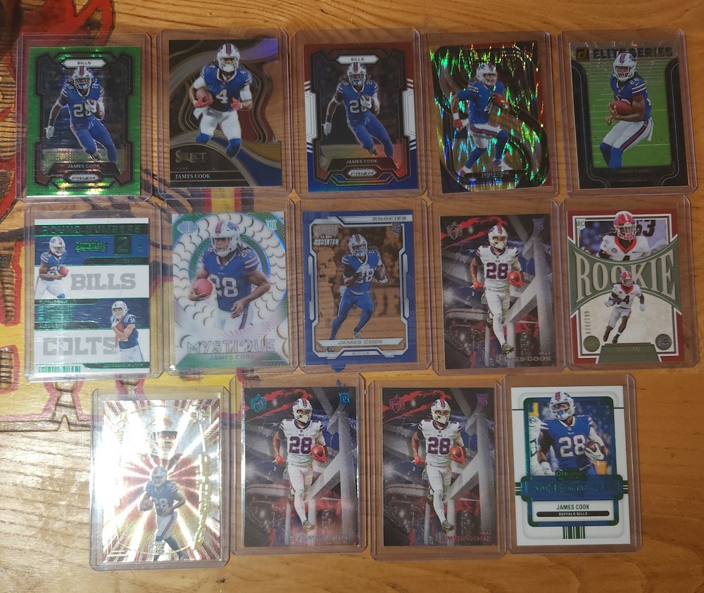 James Cook Lot of 14 RC's/Inserts/+'d/ Parallel's Buffalo Bills RB