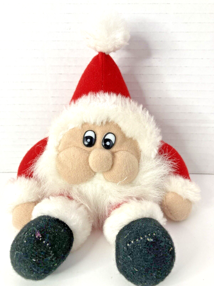 Jolin Sweden  Sitting Santa big eyes and cheeks 8 Inches Christma plush