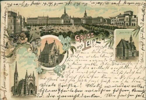 Ansichtskarte Leipzig 1896 Litho  (Nr.9048)