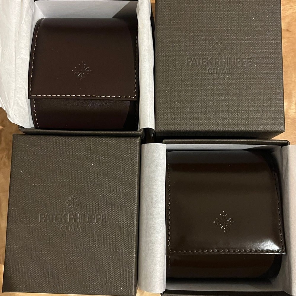 Patek Philippe Leather Watch Travel Case Glossy Storage Pouch for 1 Timepiece