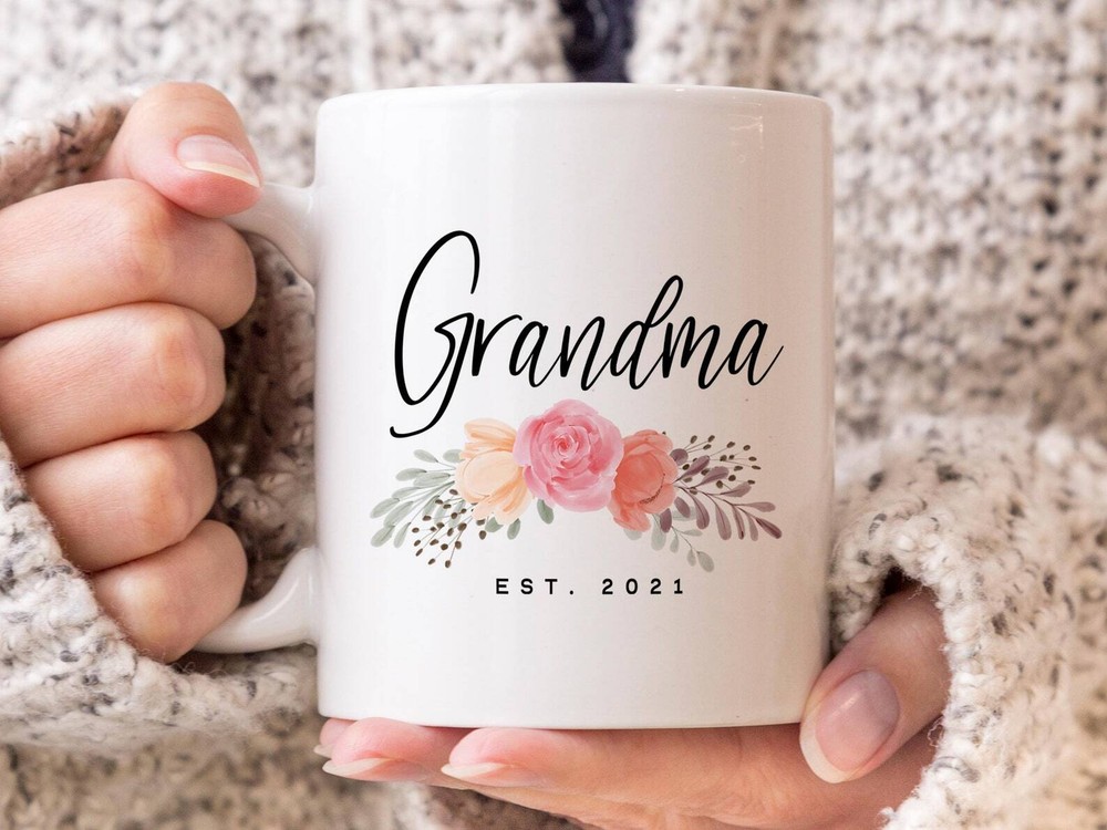 Grandma Est Coffee Mug Pregnancy Announcement Coffee Mug Custom Gift To Announce