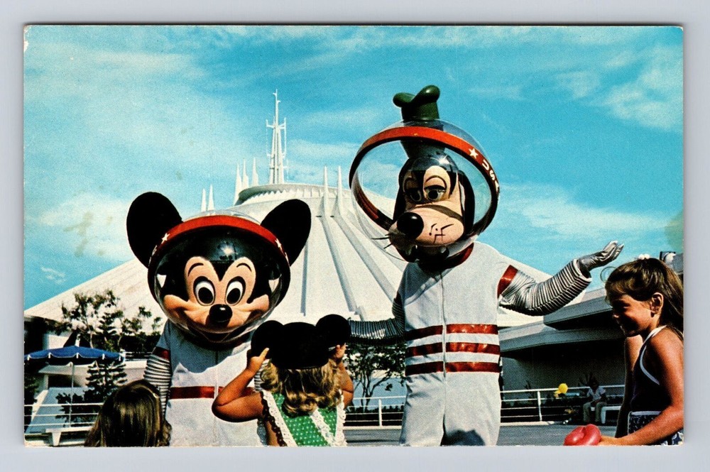 Vintage Orlando Florida Postcard Featuring Walt Disney World Futuristic Theme