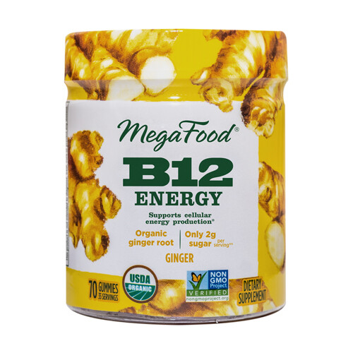 B12 Energy  Ginger, 70 Gummies By MegaFood