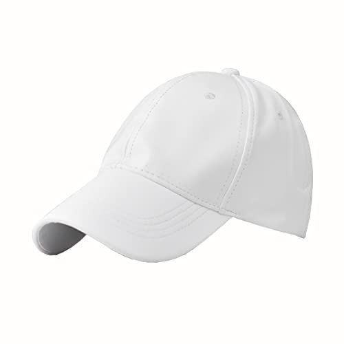 Adjustable Cap Baseball Cap Outdoors Casual Hat Sports Cap One Size White