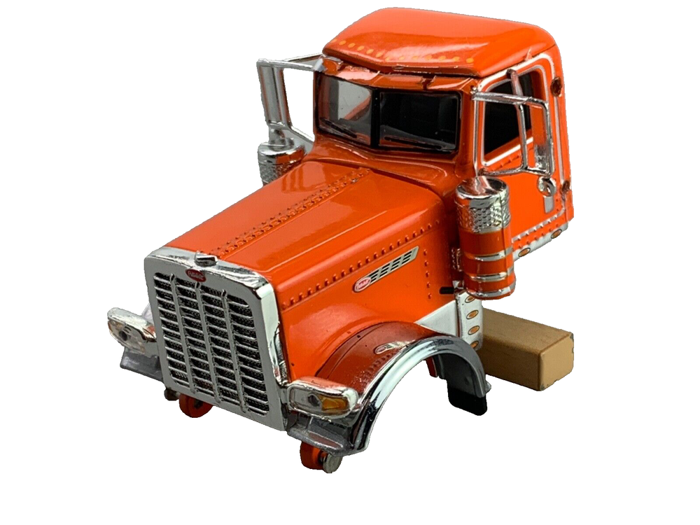 1/64 DCP Parts Pride & Class Orange Peterbilt 389 Day Cab Diecast Model-image