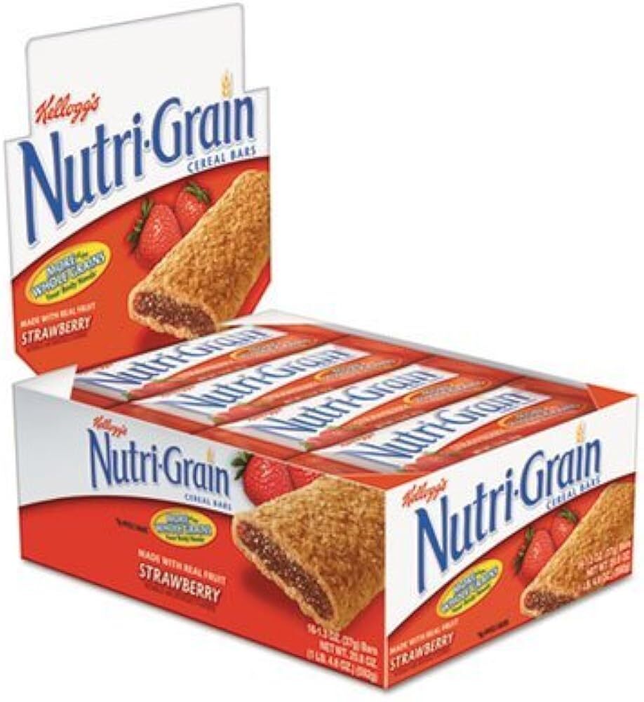 Kelloggs : Nutri-Grain Cereal Bars, Strawbrry, Indv Wrapped 1.5oz Bar, 16 Bar...