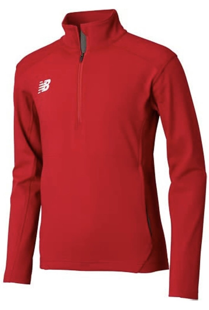 New Balance Youth Lightweight Solid 1/2-Zip Training Pullover Size Medium M Red