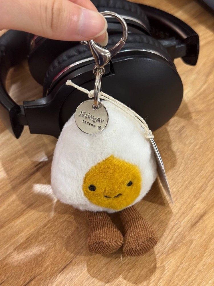 SALE Jellycat Amuseables Happy Boiled Egg Plush Keychain Soft Bag Charm Gift NWT