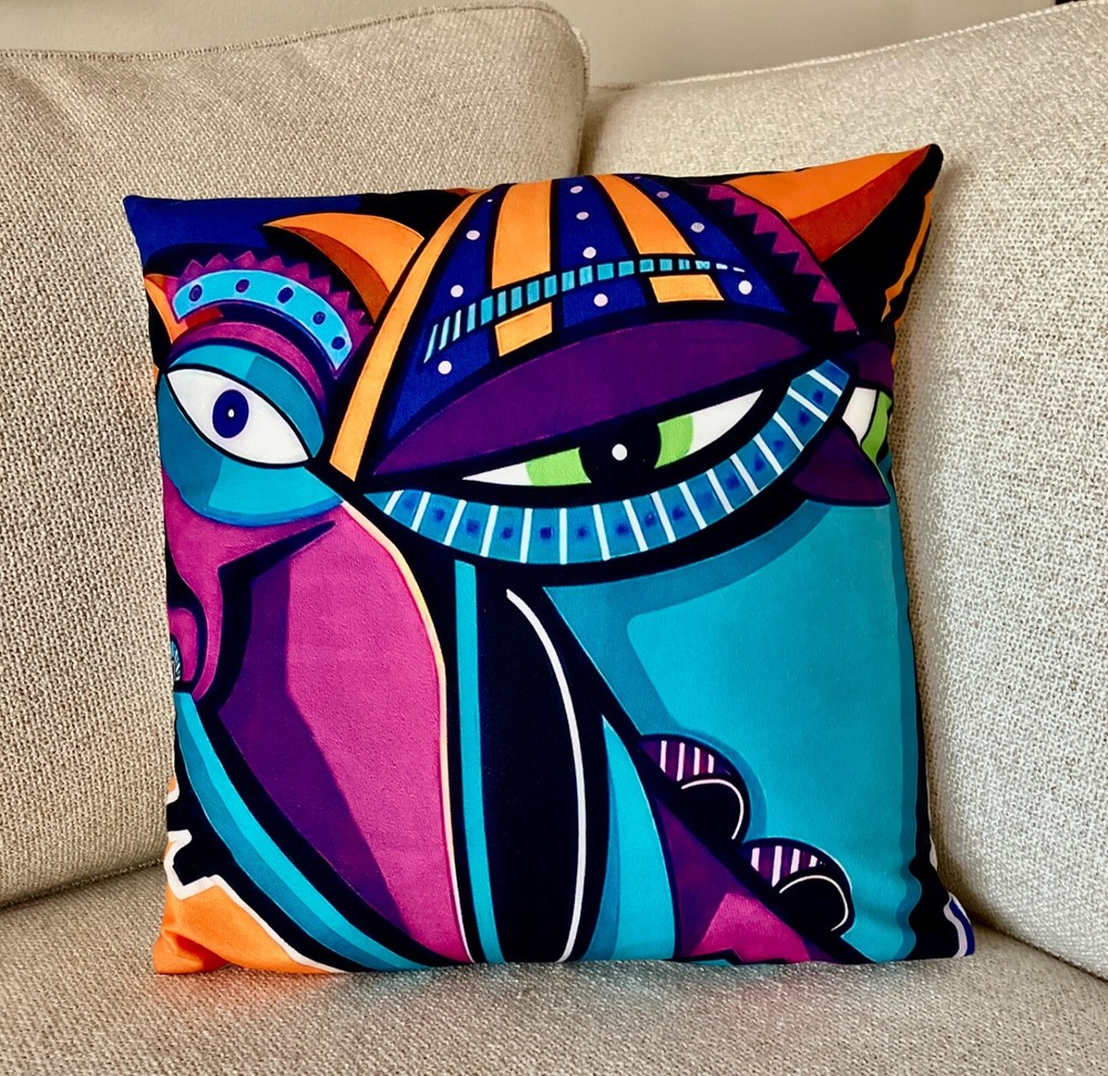 Abstract Sofa Pillow Cover 18 x 18 Inch