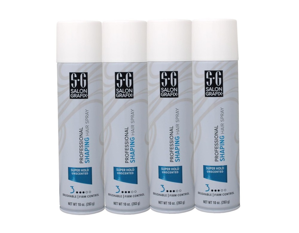 Strong Hold Shaping Hair Spray Unscented 10oz Pack of 4