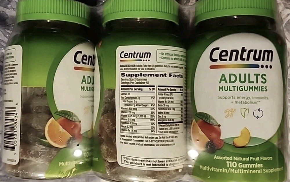 LOT OF 3 Centrum Adults Multivitamin -110CT EA Exp 12/2027 A7