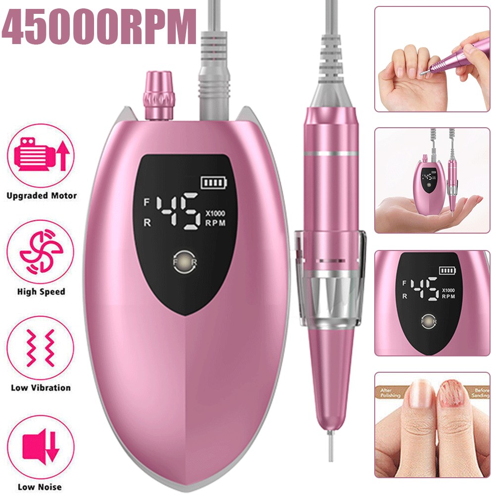 Professional Rechargeable Brushless Nail Drill for Manicures BK