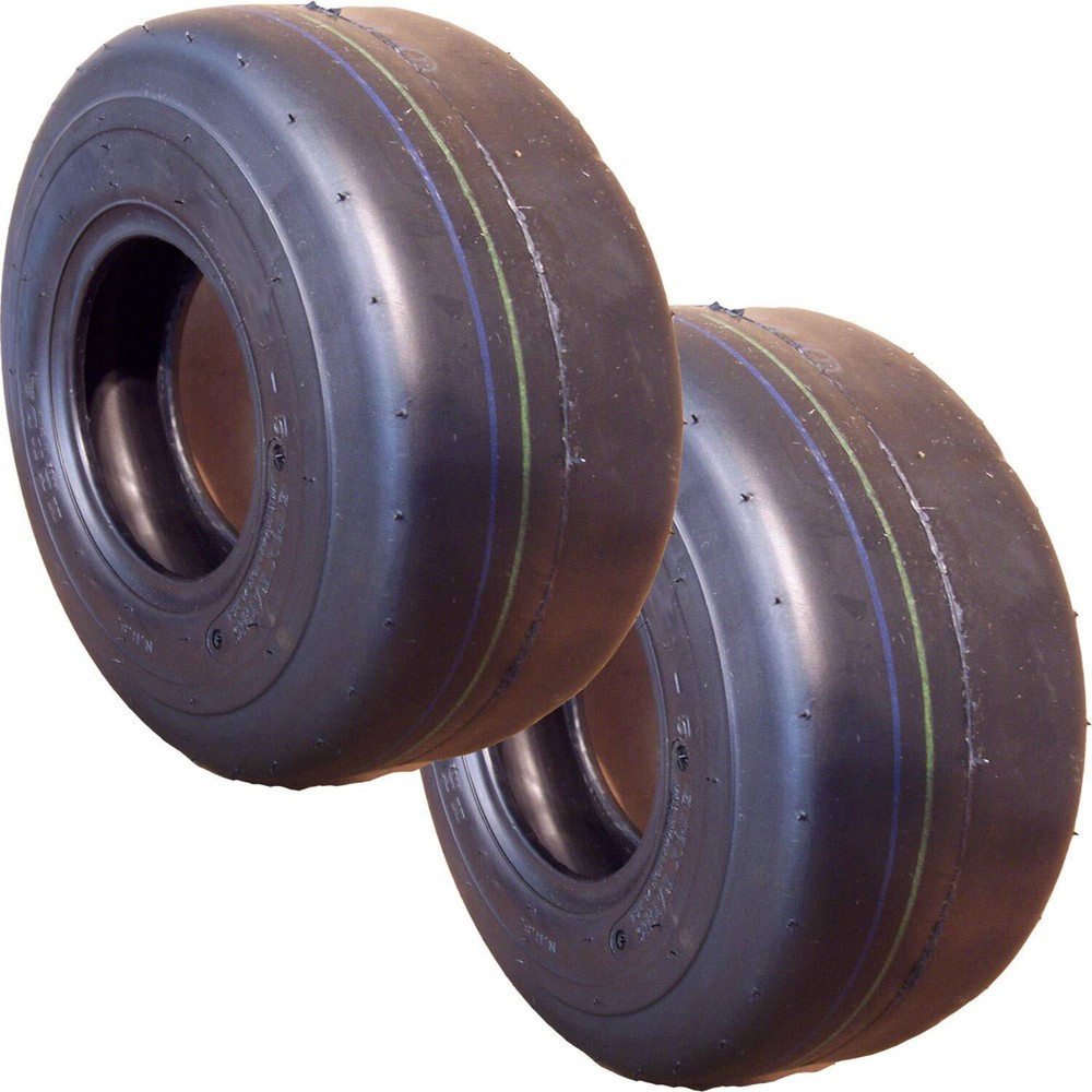 Set Of 2 13X6.50-6 Smooth Slick Lawn Mower 4 Ply Tires