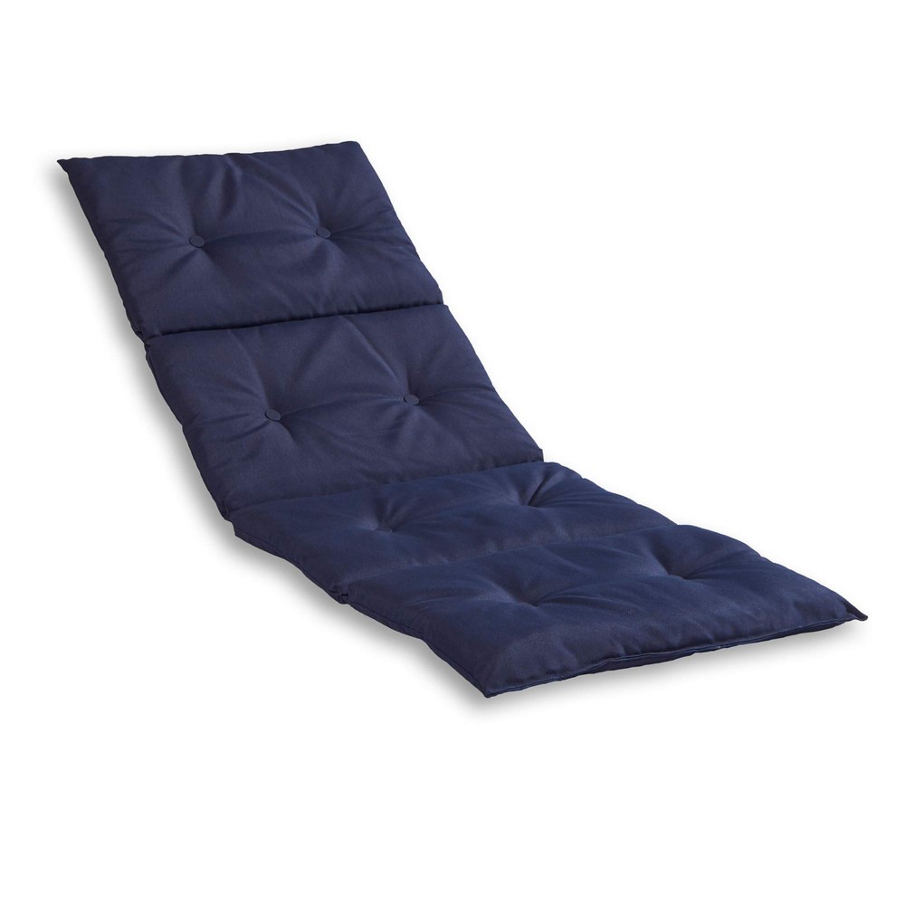 72x25 Lightweight Chaise Lounge Pad in Solid Navy for Outdoor Comfort